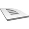 Ekena Millwork Quarter Round Top Right Surface Mount PVC Gable Vent w/ 3-1/2"W x 1"P Standard Frame, 12"W x 20"H GVPQR12X2001SF - alternate 2